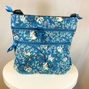 Vera Bradley SLOTH Triple Zip Hipster Crossbody Rare Hanging Around